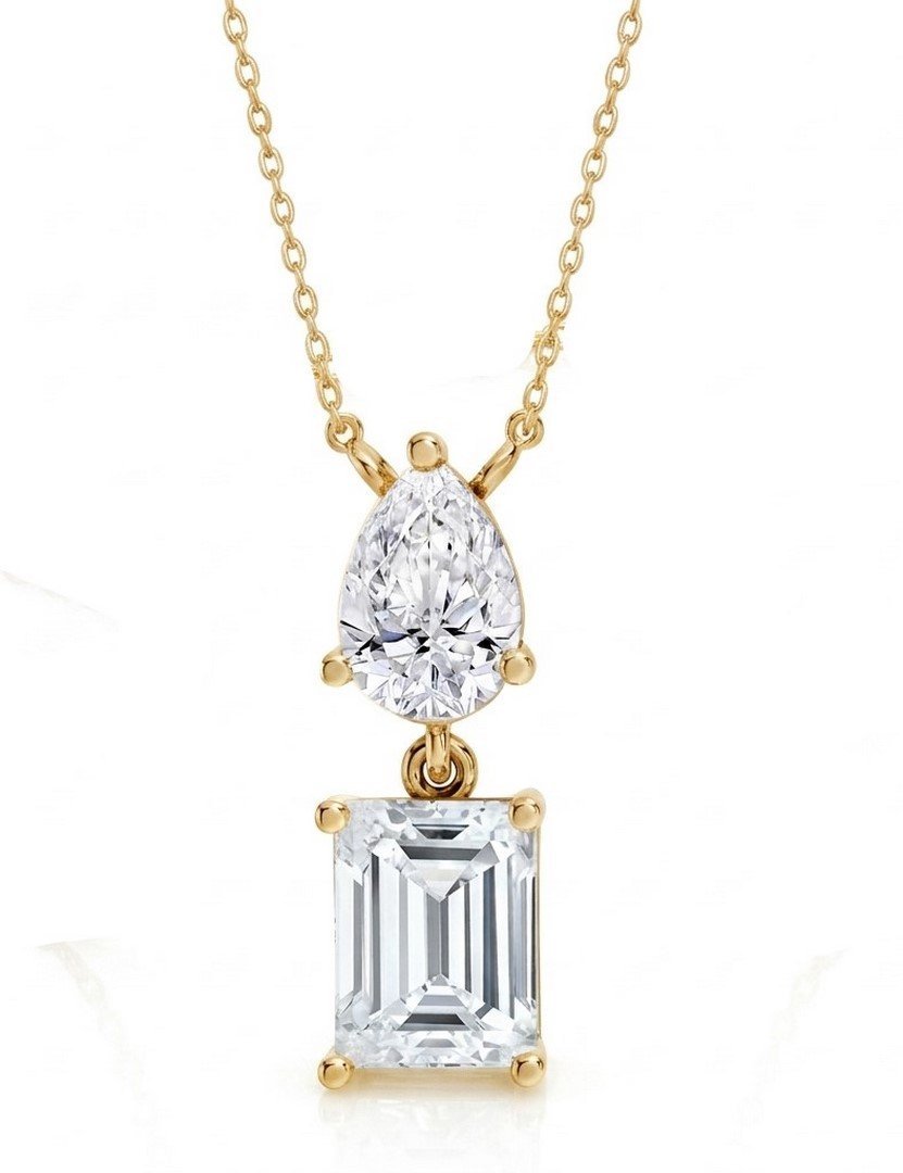 LG - 14K 1.42CT D-PENDANT WITH CHAIN LDS RADCT/PER P:0.45,RAD:0.97 CERTIFIED